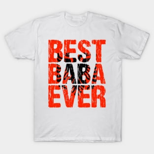 Best Baba Ever Albanian Dad Father Albania Eagle Flag Distressed Gift T-Shirt